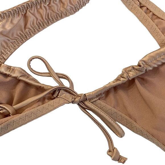 SKIMS Pink Sand Woven Tie Front Shine Teddy Sz XL NWT - Picture 6 of 14